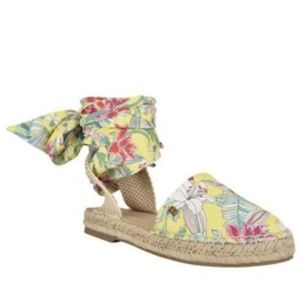 Tommy Hilfiger Women's Kimey Ankle Tie Espadrilles Sandals Tropical Print